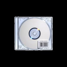 an empty cd case on a white background with a barcode for the disc label