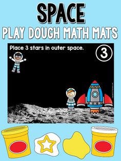 an image of space play dough math mats