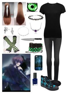 "Creepypasta: Daughter of Homicidal Liu" by ender1027 ❤ liked on Polyvore featuring Paige Denim, Orobos, Bling Jewelry, Forum and Bobbi Brown Cosmetics Creepypasta Outfit Ideas, Creepypasta Outfits, Homicidal Liu, Cute Emo Outfits, Fandom Outfits, Slenderman, Anime Inspired Outfits, Casual Cosplay