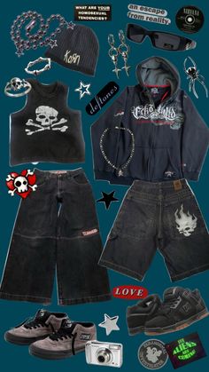 90s Alternative, Baggy Outfit Ideas, Masc Outfits, 2000s Streetwear, Alt Outfits, 2000s Outfits, Punk Outfits