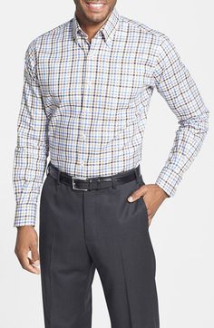 Peter+Millar+'Autumn'+Regular+Fit+Check+Sport+Shirt+available+at+#Nordstrom Peter Millar, Fit Check, Autumn Inspiration, Button Down Collar