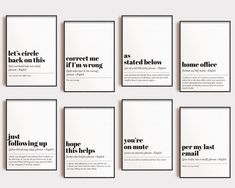 six different types of brochures with the words you're on them