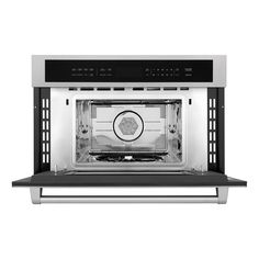 an oven with the door open on a white background and no one in it is shown