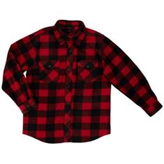 Tough Duck Men's Buffalo Check Fleece Shirt, Plaid, I96421-BLUE-2XL Plaid Long Sleeve Flannel Shirt For Outdoor, Outdoor Plaid Flannel Tops, Plaid Flannel Shirt With Snap Buttons, Duck Shirt, Buffalo Check Plaid, Check Design, Mens Workwear, Tractor Supply, Cheque Design