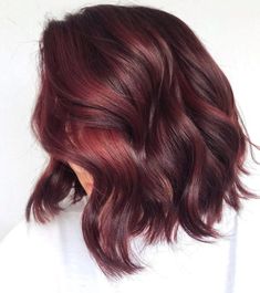 Chocolate Cherry Hair Color, Chocolate Cherry Hair, French Balayage, Cherry Cola Hair, Deep Red Hair, Cherry Hair Colors, Red Hair Inspo, 2023 Hair, Thick Wavy Hair