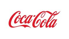 the coca - cola logo is shown on a white background