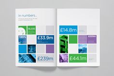 an open brochure showing the number of buildings and numbers on each one page