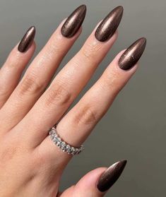 7 Of The Hottest Winter Nail Trends To Try in 2024! Nails 2024 Trends Winter, Winter Chrome Nails, Sausage Fingers, Deep Red Nail Polish, Brown Nail Ideas, Deep Red Nails, Gel Polish Designs, Trendy Nail Polish, Neon Nail Art