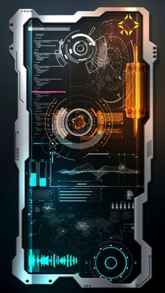 a computer screen with an image of a sci - ficent and futuristic design on it