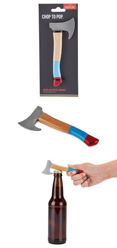 Product Description: Every good lumberjack knows it's important to stop and chop to pop a bottle or two. A sturdy beech wood handle and easy-to-use stainless-steel opener make this axe bottle opener the perfect tool to chop any cap off a cold one. Timber!PLEASE NOTE: This item cannot be shipped to Canada. Cheers Theme, Flute Glasses, Holiday Favors, Halloween Favors, Cake Accessories, Personalized Favors, Personalized Cups, Personalized Party, Monogram Gifts