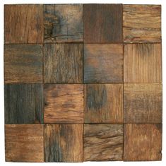 the wood is made up of several different types of pieces of wood, including one that has been cut into squares