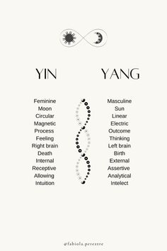 Yin Yang Qualities live within all of us!  When you read them, which one do you feel you need to nurture more, your Yin or your Yang? ☯︎ #reiki Yin And Yang Energy, Yin Vs Yang Energy, Yin Yang Energy, Yin Yang Wedding Theme, Yin & Yang, Yin Yang Aesthetic, Yin Yang Meaning, Ying Yang Design, Balance Aesthetic