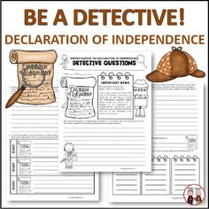 a poster with the words be a detective and an image of a hat on top