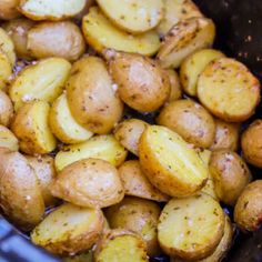 cooked potatoes in the slow cooker