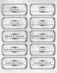 four different types of sugar labels