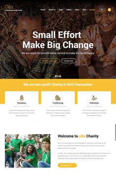 an image of a website design for charity