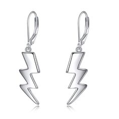 PRICES MAY VARY. 【Design】Lightning bolt earrings inspirated by lightning bolt.The drop leverback design add the elegant for the earrings.the delicated and dainty dangling earrings jewelry suit any occasion wherever any party ensemble or everyday casual wear. 【Material】The lightning earrings is made of high-quality 925 sterling silver.Lead free,nickel free,anti-allergy and high polish.Suitable for long-term wear,not contain any allergic element. 【Earring Size】1.44"*0.34"【Package】1x lightning bolt Gift Box Craft, Lightning Earrings, Bolt Earrings, Box Craft, Lightning Bolt Earrings, Dangle Hoop Earrings, Leverback Earrings, Pet Necklace, Dangling Earrings