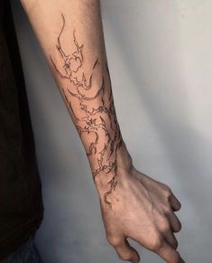 a man's arm with a dragon tattoo on it