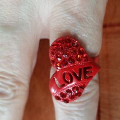 Love Heart Ring Red Size 6 Not Adjustable New Without Tags Fascinator Hat, Fascinator Hats, Ring Color, Womens Jewelry Rings, Fascinator, Lady In Red, Heart Ring, Women Jewelry, Size 6