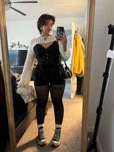 Chubby Goth Outfit, Social Outfits, Gothic Fits, Chubby Goth, Nana Fine, Fire Clothes, Goth Outfit Ideas, Goth Outfit, Thrifted Outfits