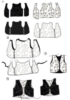 an image of sewing instructions for women's tops