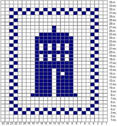 a blue and white cross stitch pattern with the letter r in it's center