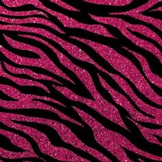 pink glitter zebra print on black background