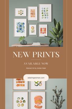 an advertisement for new prints available now