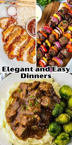 Dinners For Guests Main Dishes, Easy Dinner Party Ideas Main Dishes, Dinner Specials Ideas, Chef Worthy Dinners, Fancy Sunday Dinner Ideas, Main Course Recipes Meat, Fancy Meal Prep, Meals For Guests Dinner Parties, Elegant Easy Dinners