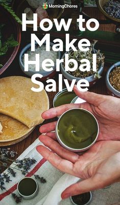 Making an herbal salve is incredibly easy and it's so handy to have around. Morning Chores shows you how to make your own. Yarrow Salve, Homemade Salve, Cooking With Turmeric, Herbal Medicine Recipes, Salve Recipes, Herbal Salves, Healing Salves, Natural Healing Remedies, Herbs For Health