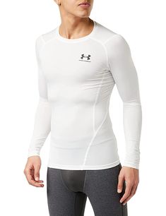 PRICES MAY VARY. Super-light HeatGear fabric delivers superior coverage without weighing you down Mesh underarm & back panels for strategic ventilation Material wicks sweat & dries really fast Ergonomic design keeps seams off high abrasion areas & increases durability Hybrid raglan sleeve construction for added range of motion & comfort Write-in locker tag on back of neck for your initials or number Compression Nylon Tops For Light Sports, White Compression Nylon Tops, White Compression Tops In Nylon, Functional Nylon Crew Neck Tops, Functional Crew Neck Nylon Tops, Sporty White Rash Guard With Crew Neck, Functional Compression Tops For Outdoor Activities, White Crew Neck Sporty Rash Guard, White Sporty Crew Neck Rash Guard