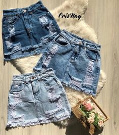 Luxury Tents, Denim Short Dresses, Skirt Pants, Teen Fashion, Look Fashion, I Dress, Short Pants