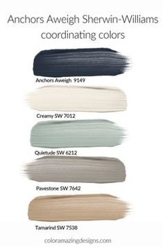 the color chart for sherylin williams's coordinating colors