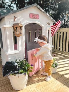 DIY Playhouse – Kaytlen Young Painted Little Tikes Playhouse, Lil Tikes Playhouse Makeover, Kidkraft Modern Playhouse Makeover, Playhouse Makeover Little Tikes, Repaint Plastic Playhouse, Paint Little Tikes Playhouse, Kids Playhouse Makeover, Little Tikes Playhouse Makeover