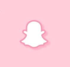 the snap icon is shown in white on a light pink background, and it appears to be an image of someone's face