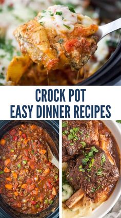 crock pot easy dinner recipes