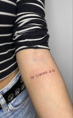 a woman's arm with the words, it doesn't matter