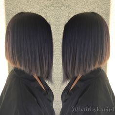 Triangle One Length Haircut, Short Sleek Bob, Triangle Haircut, Angular Bob, One Length Haircuts, One Length Hair, Sleek Short Hair, Hair Stayl