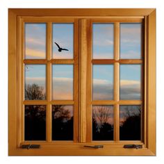 Póster Falsa ilusión cuadrada de la ventana - pájaro de | Zazzle.com Windows Decoration Ideas, Window Illusion, Modern Window Design, Modern Window Grill, House Window Design, Wooden Window Frames, Fake Window, Window Designs