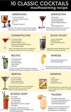 the 10 classic cocktails that are great for any type of drinker or bar