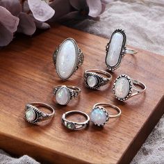 8-Piece Australian Treasure Retro Ring Set - Zinc Alloy & Feather Material For Women - Fashion Jewelry & Accessories Don't Have An Account? Sign Up On The Poshmark App Or At Https://Posh.Mk/Etemumjq7hb Use My Code: 610457902 To Save $10 100% Reliable, 5 Star Seller Poshmark Ambassador Shop My Closet And Make Me A Fair Offer Remember Poshmark Takes 20%! Don't Forget To Bundle!!! To Get Discount On Total And Shipping!!! New In Box With Tag Same Day Shipping Smoke And Pets Free Multiple Items Avail Pave Setting Ring, Middle Finger Ring, Oxidized Ring, Amethyst Set, Retro Ring, Knuckle Rings, Bohemian Rings, Hypoallergenic Jewelry, Pave Ring