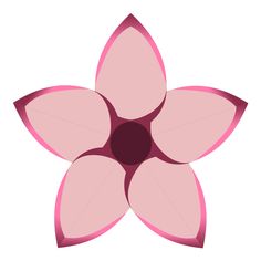 a pink flower on a white background