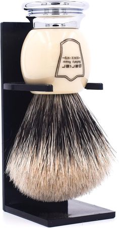 PRICES MAY VARY. PREMIUM “3 BAND” SILVERTIP BRISTLES: This silvertip badger brush is made of the highest grade 3-band silvertip that is both soft and dense, making it suitable for use with all skin types. ManBLEND OF ELEGANCE AND FUNCTIONALITY: This silvertip badger hair shaving brush features a blend of quality, comfort, and superb performance. With super soft shaving bristles, elegant design, and hand made brush knot, it gives wet shavers the best shaving experience.ufactured with premium qual Brush Stand, Shaving Hair, White Chrome, Close Shave, Shaving Brush, Safety Razor, Chrome Handles, Shaving Soap, Shaved Hair