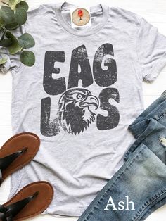 Pto Shirts, Homecoming Shirts, High School Football Shirts, Football Game Outfit Highschool, Tshirt Images, Eagles Mascot, Look Tshirt