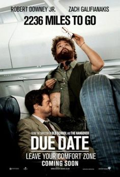 two men sitting on an airplane with the caption due date leave your comfort zone coming soon