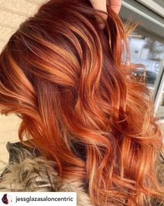 Copper Red Hair Color With Blonde Highlights, Bright Copper Hair Color, Diy Copper Hair Color, Cooper Hair Color Highlights, Fun Hair Color Ideas For Blondes, Copper Hair Color With Highlights, Red Hair For Cool Skin Tones, Cooper And Blonde Hair