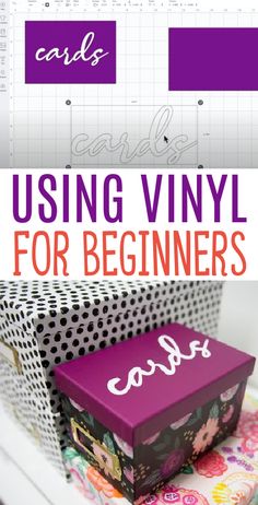 a box with the words using vinyl for beginners