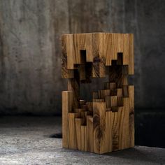 a wooden block that has been made to look like an object