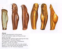 four different types of bronzes are shown in this page from the book ancient egyptian art