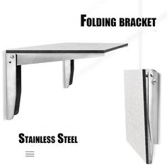 an image of a folding table with stainless steel legs